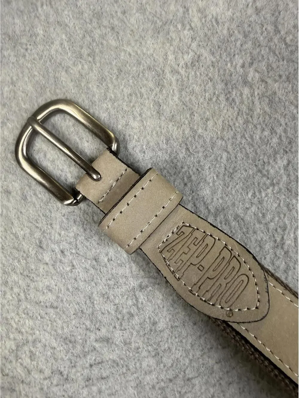 Zep Pro Leather Canvas Belt Embroidery Dolphin Fish Brown Men's 42 Fisherman USA